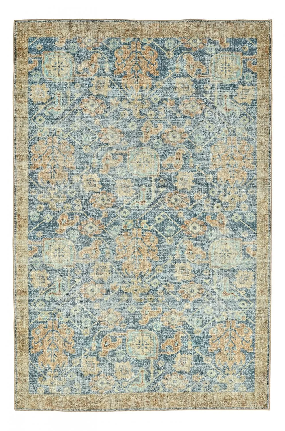 Tapete de tecelagem plana - Noura (azul)