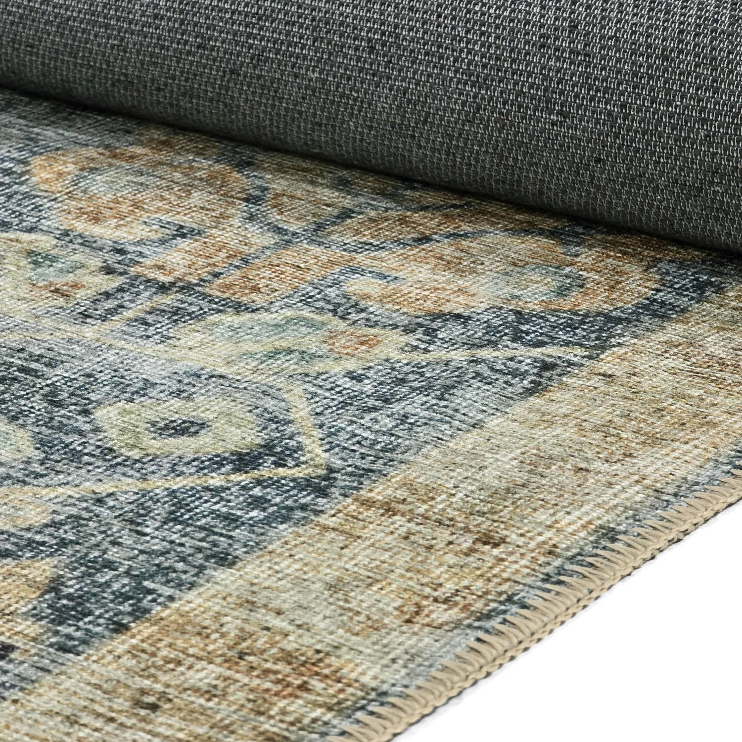 Tapete de tecelagem plana - Noura (azul)