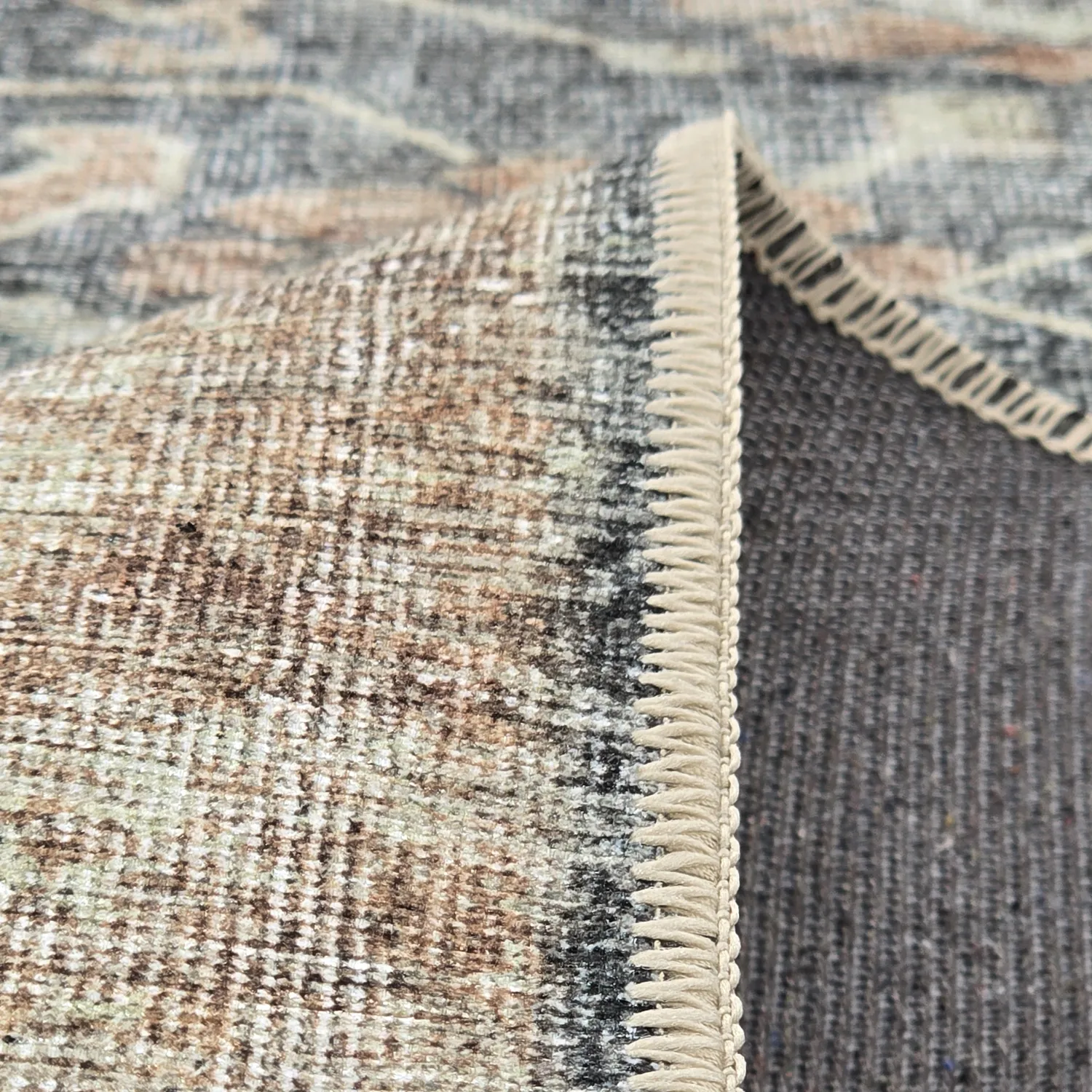 Tapete de tecelagem plana - Noura (azul escuro)