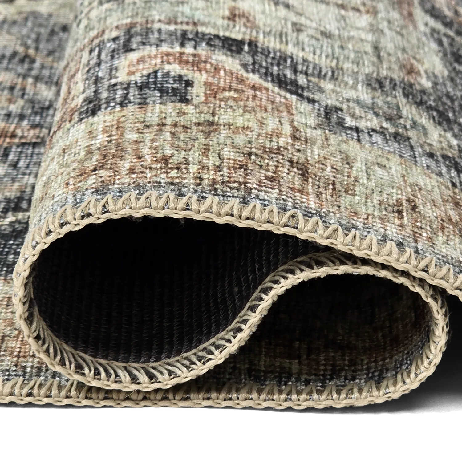 Tapete de tecelagem plana - Noura (azul escuro)