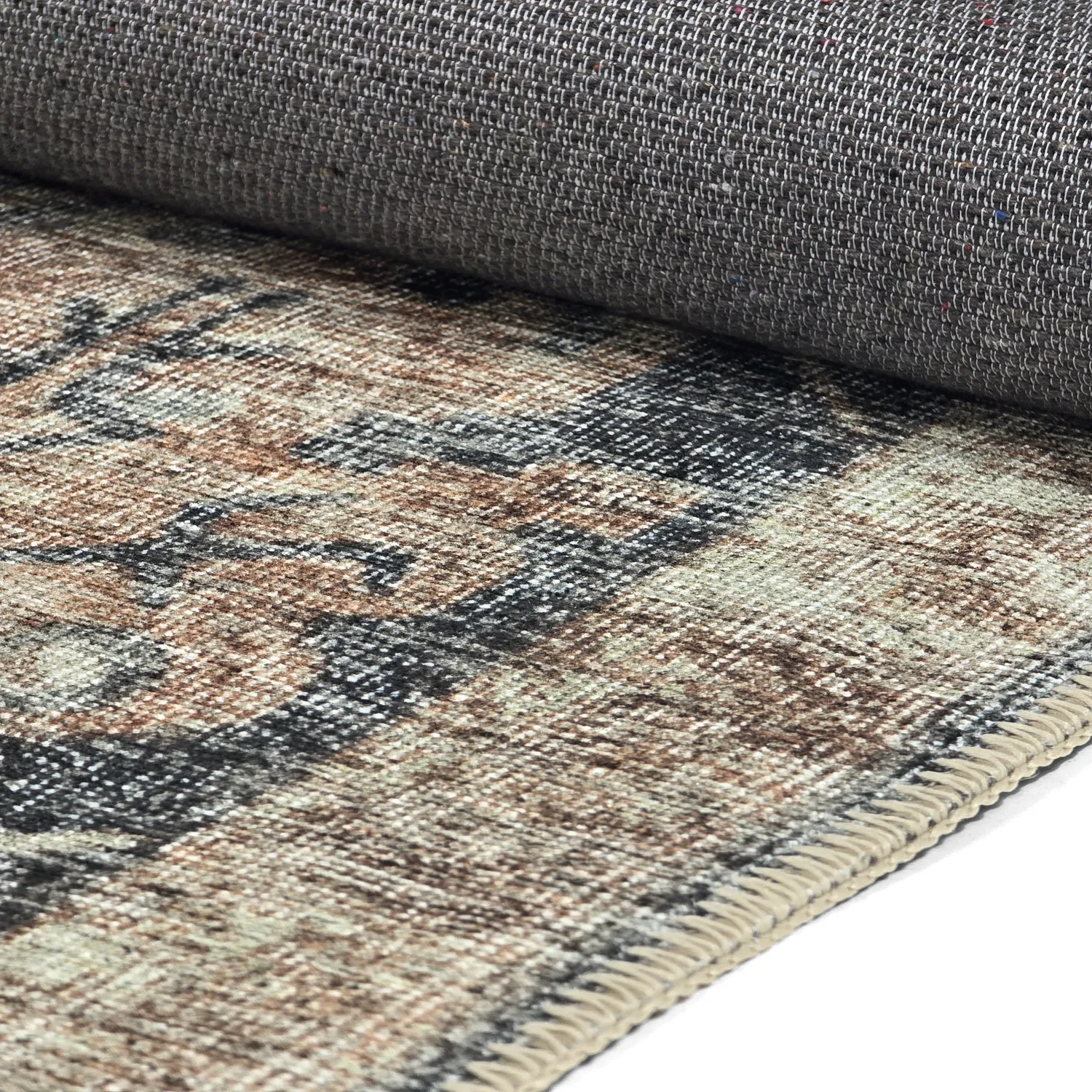 Tapete de tecelagem plana - Noura (azul escuro)