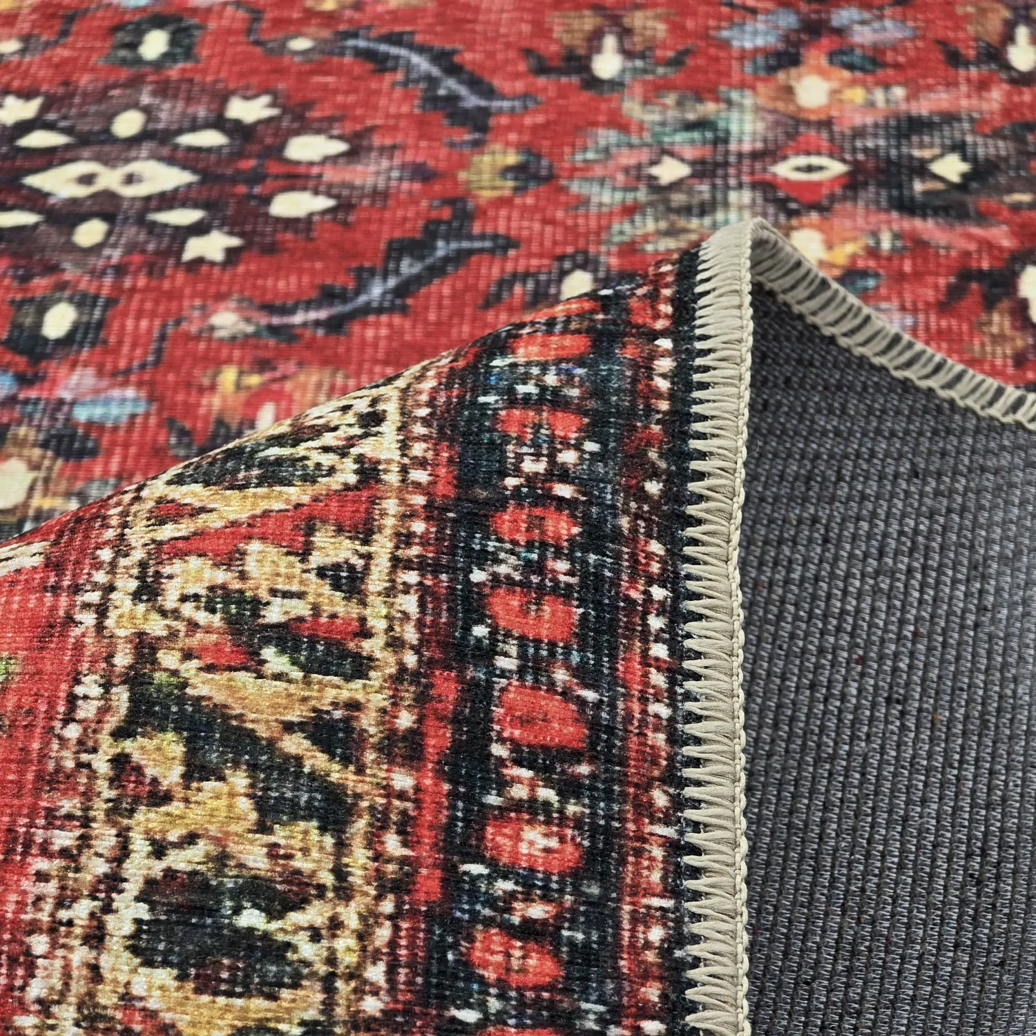 Tapete de tecelagem plana - Omarien (vermelho)