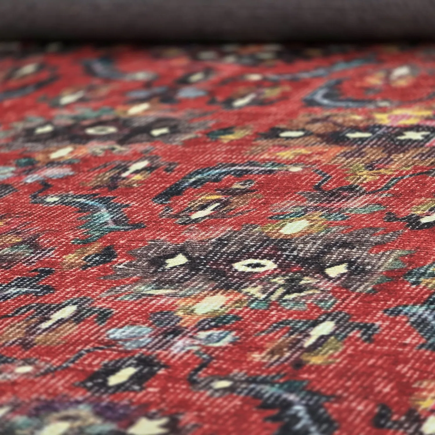 Tapete de tecelagem plana - Omarien (vermelho)