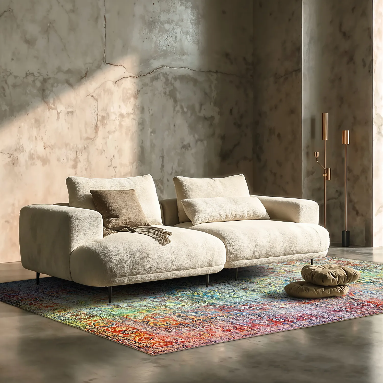 Tapete de tecelagem plana - Oriental Rainbow (multi)