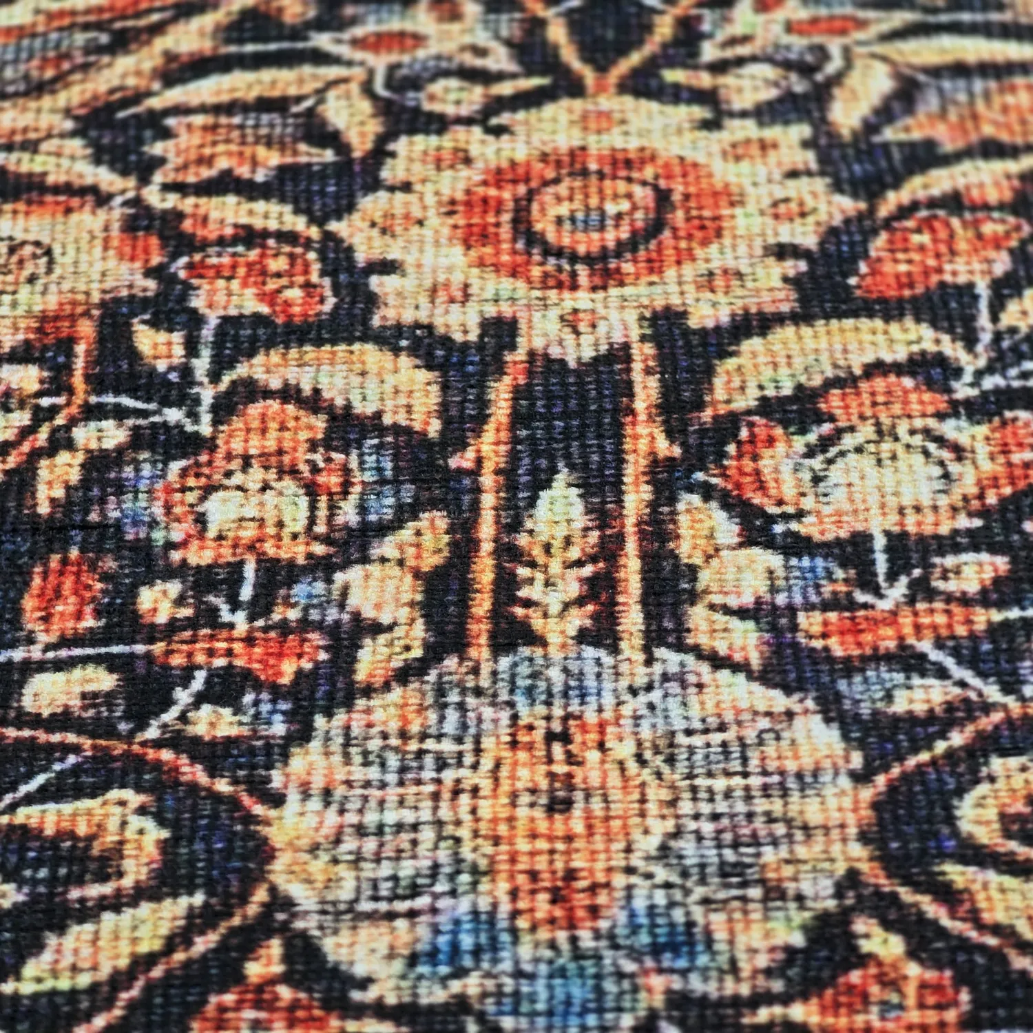 Tapete de tecelagem plana - Selamira (azul/multi)