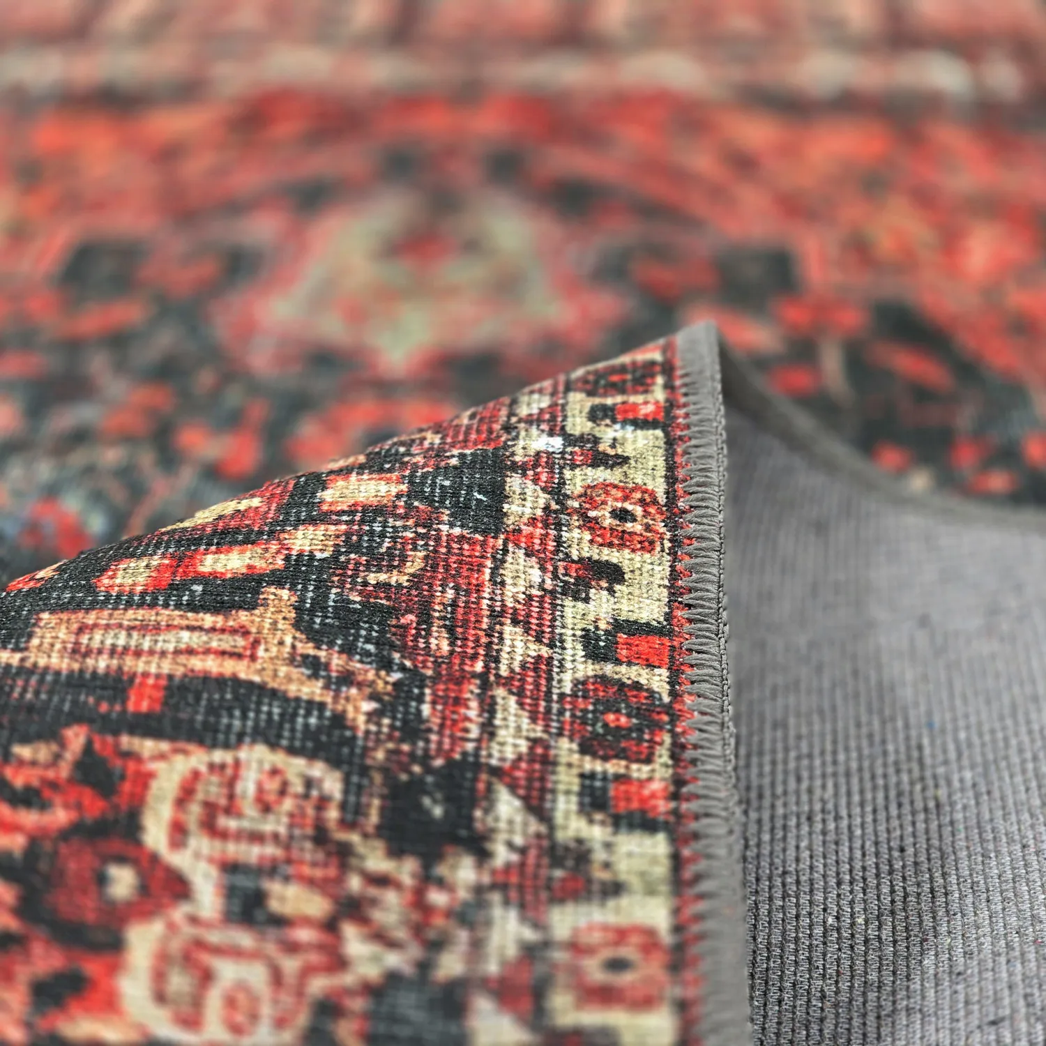 Tapete de tecelagem plana - Velamir (vermelho)