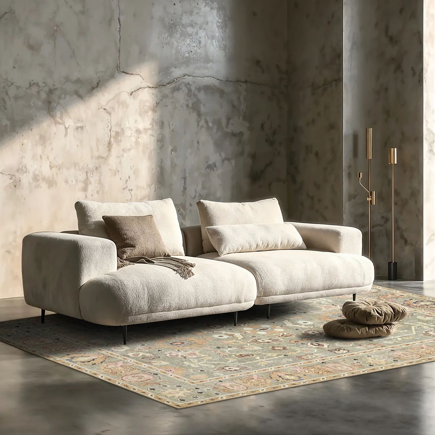 Tapete de tecelagem plana - Yara (bege)