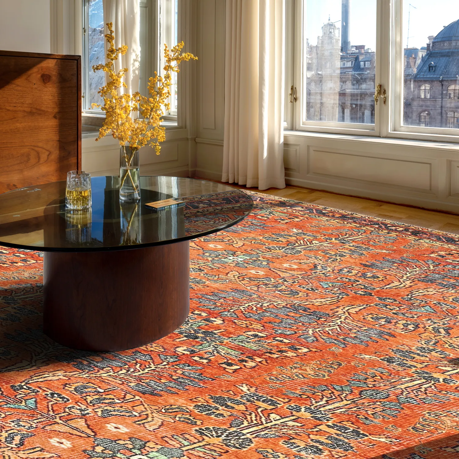 Tapete de tecelagem plana - Yasirah (laranja)