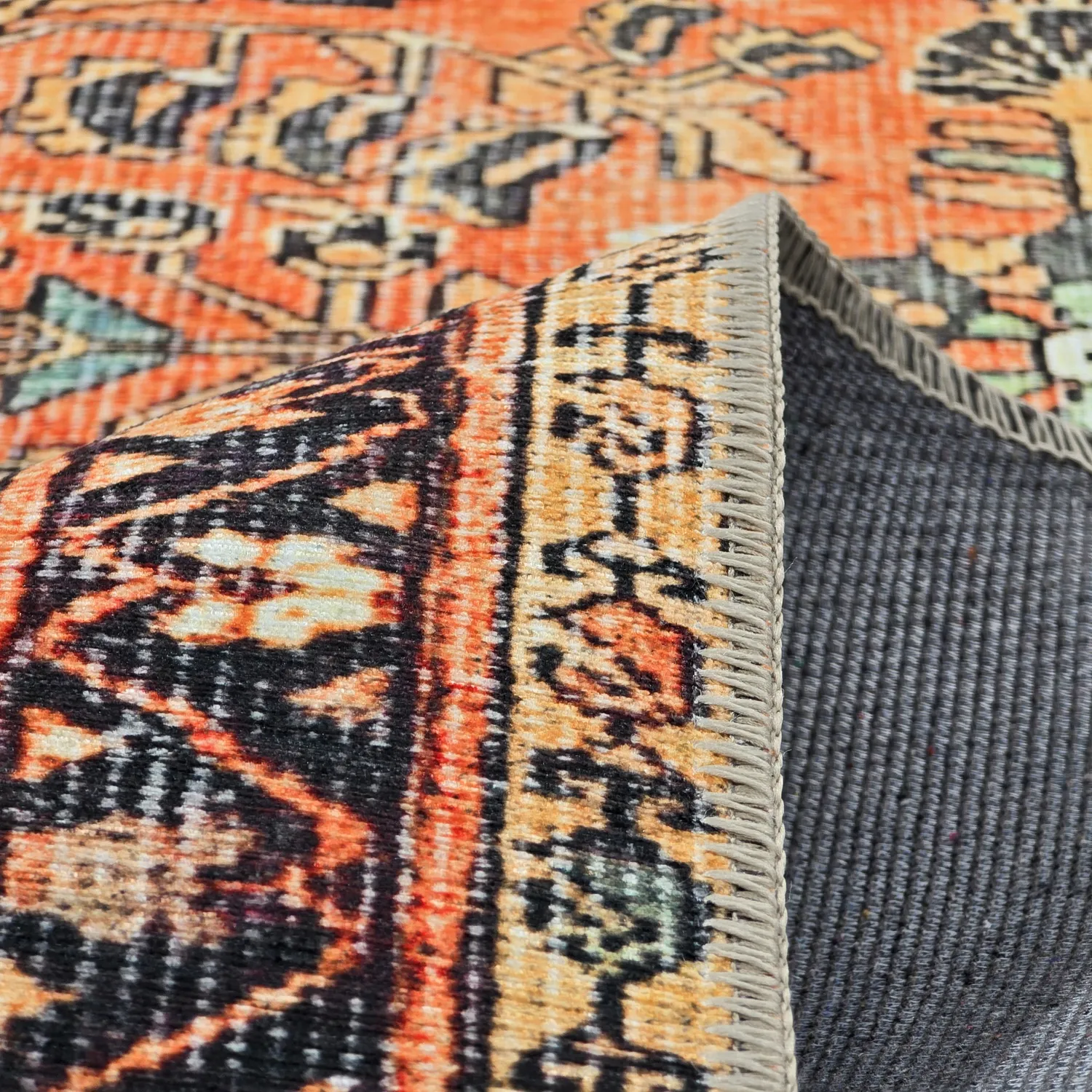 Tapete de tecelagem plana - Yasirah (laranja)