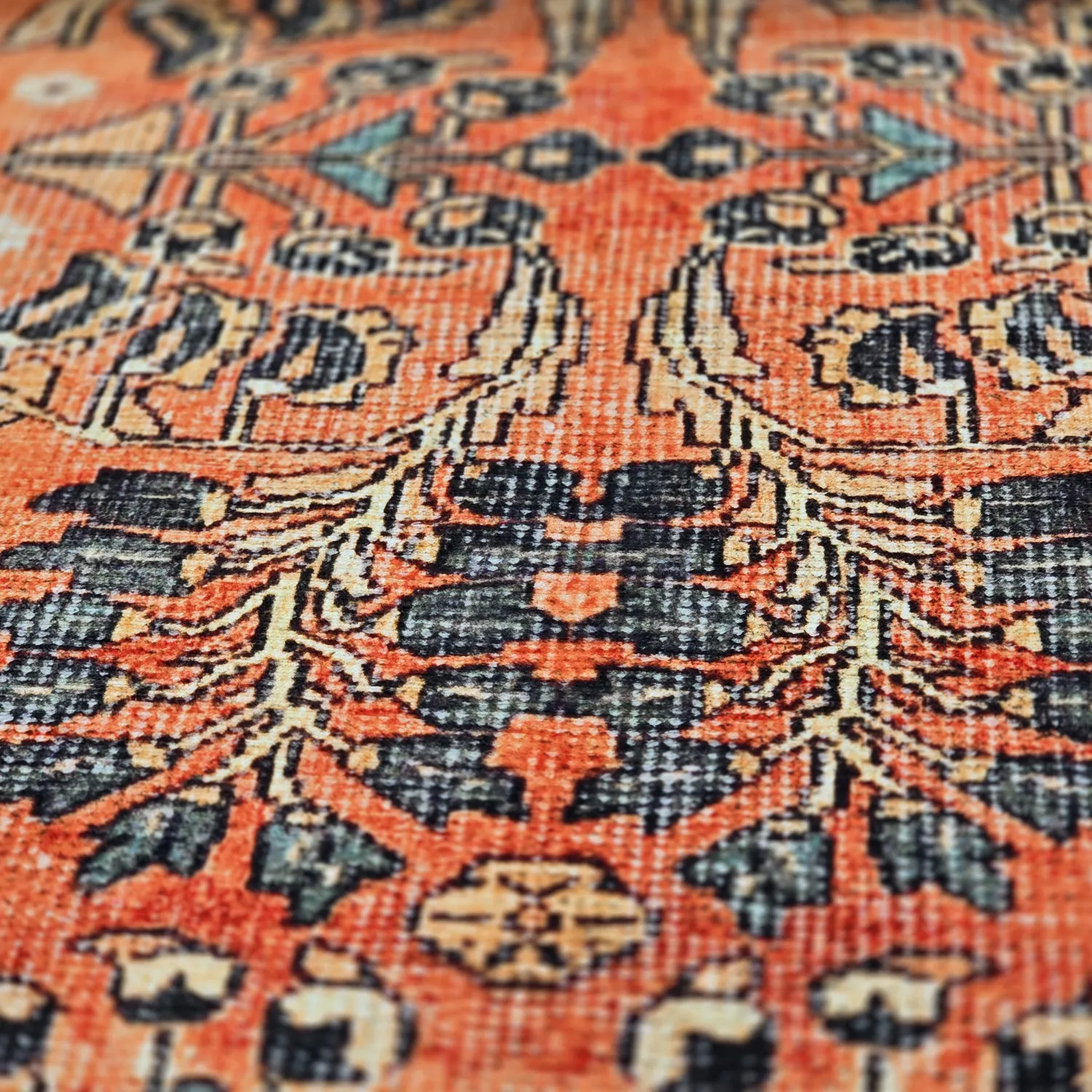 Tapete de tecelagem plana - Yasirah (laranja)