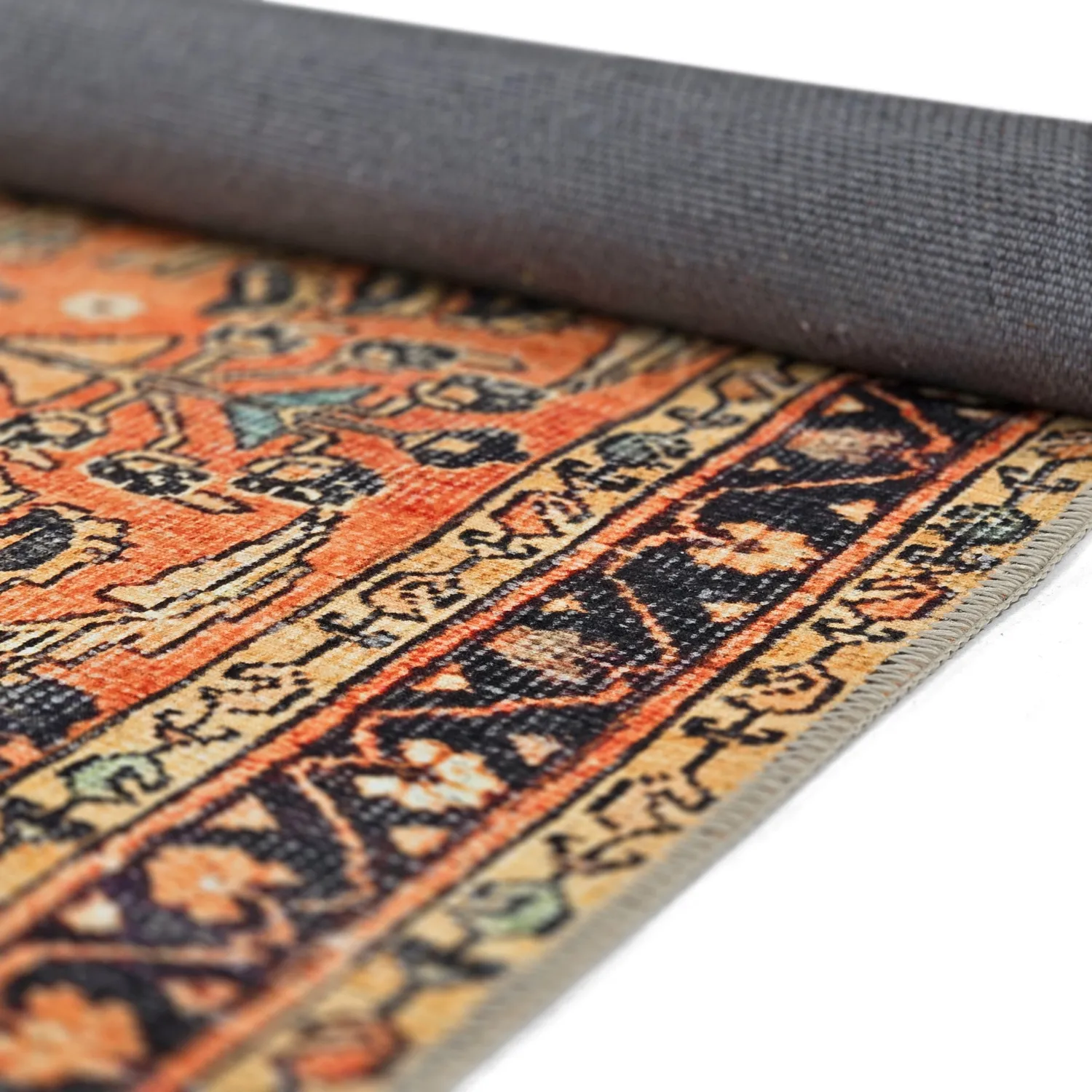 Tapete de tecelagem plana - Yasirah (laranja)