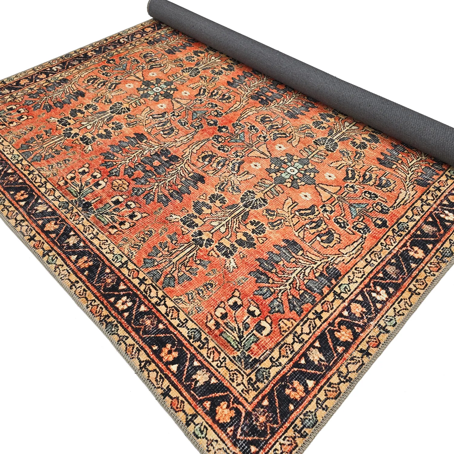 Tapete de tecelagem plana - Yasirah (laranja)