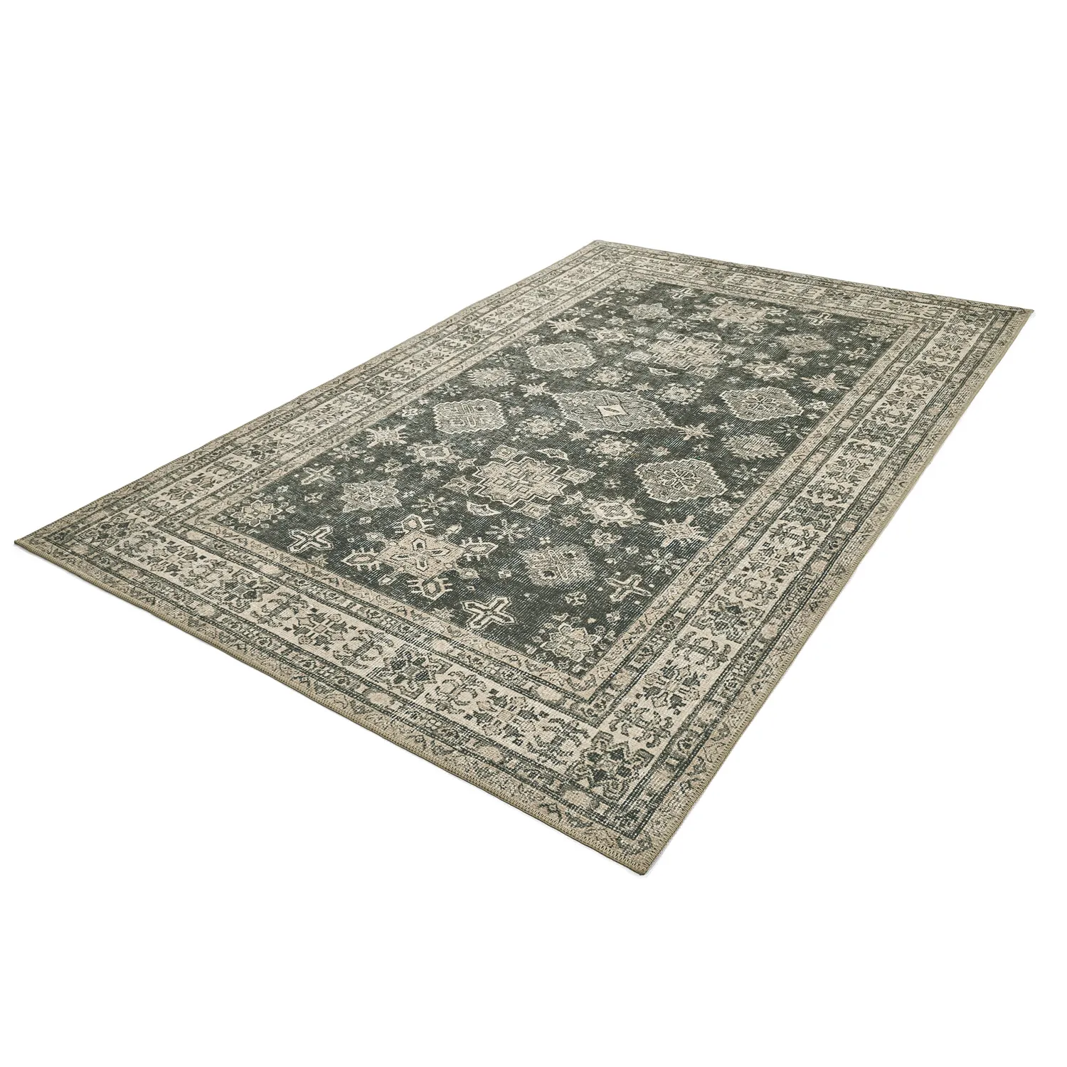 Tapete de tecelagem plana - Zuleina (verde)