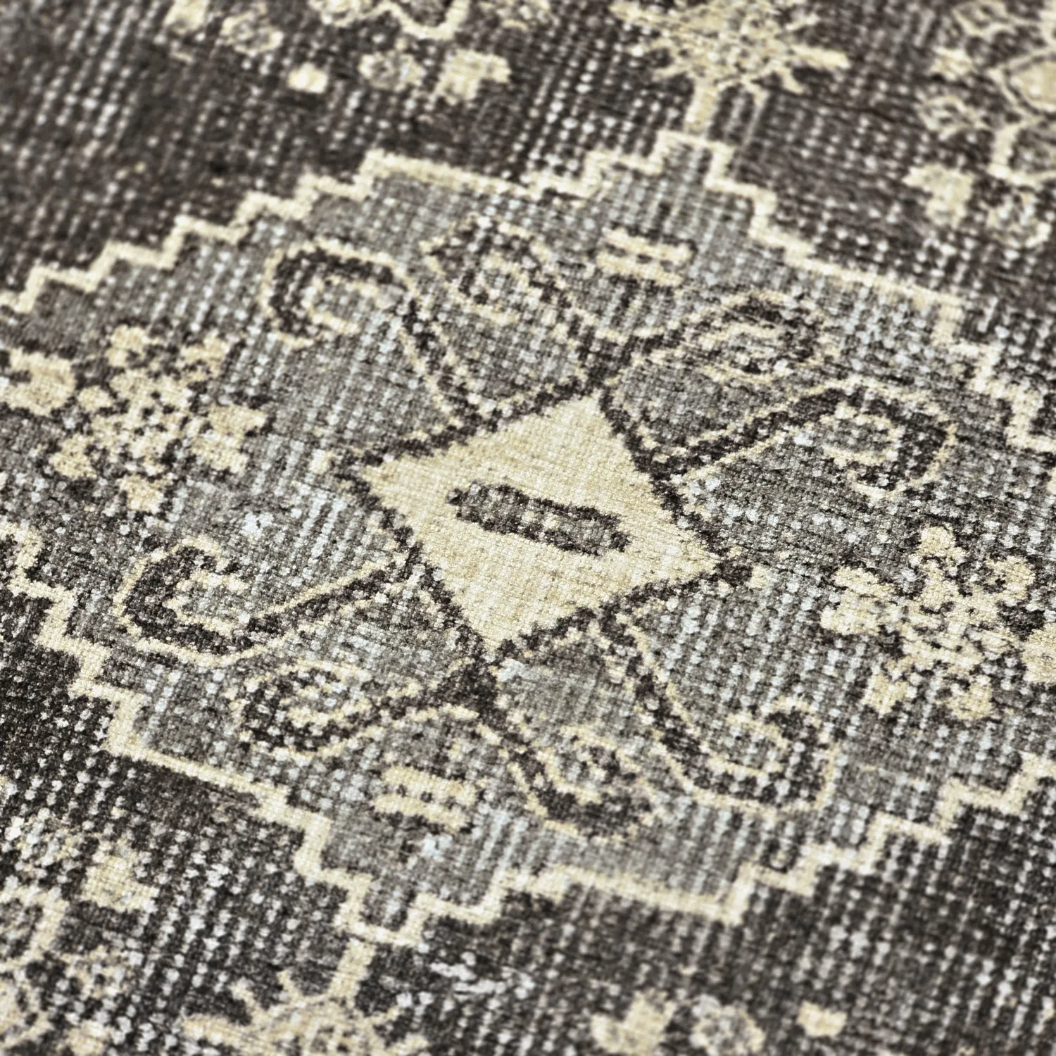 Tapete de tecelagem plana - Zuleina (cinza escuro)