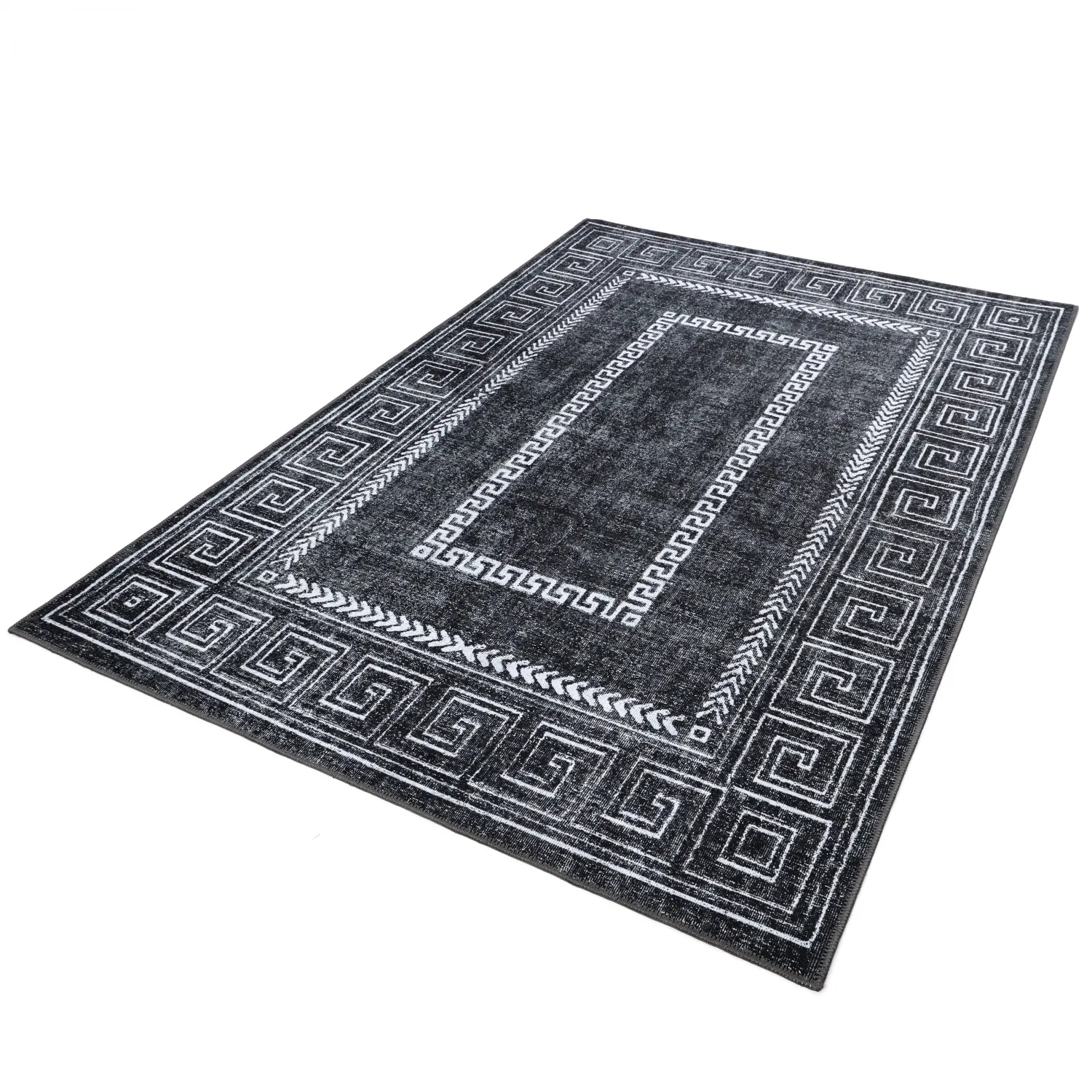 Tapete de tecelagem plana - Ankara Versace (preto)