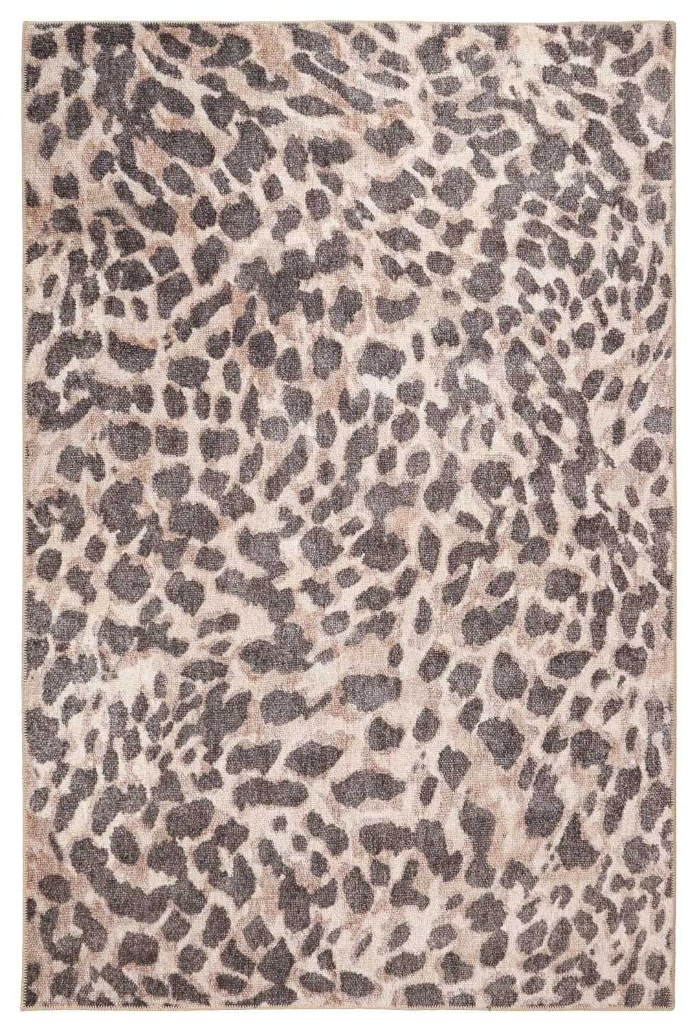Tapete de tecelagem plana - Cheetah (bege/preto)