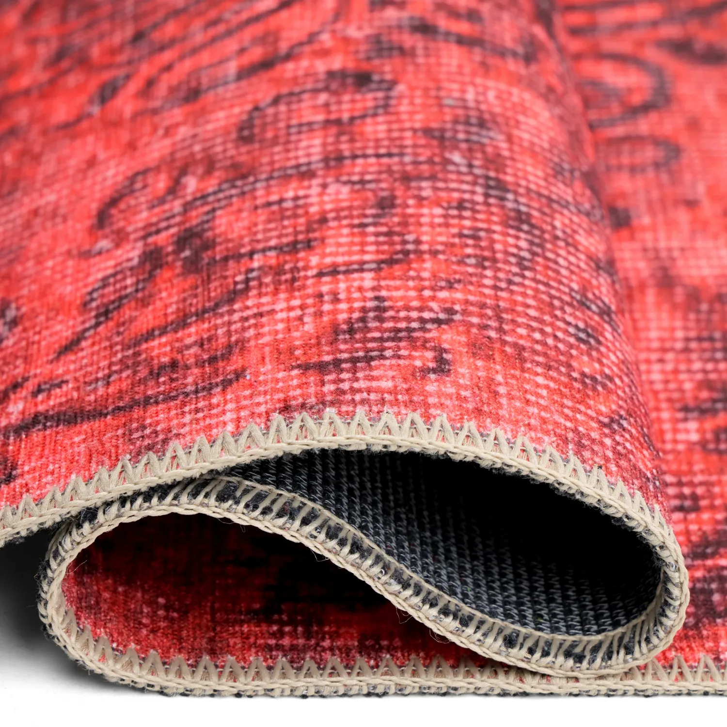 Tapete de tecelagem plana - Valenza (vermelho)