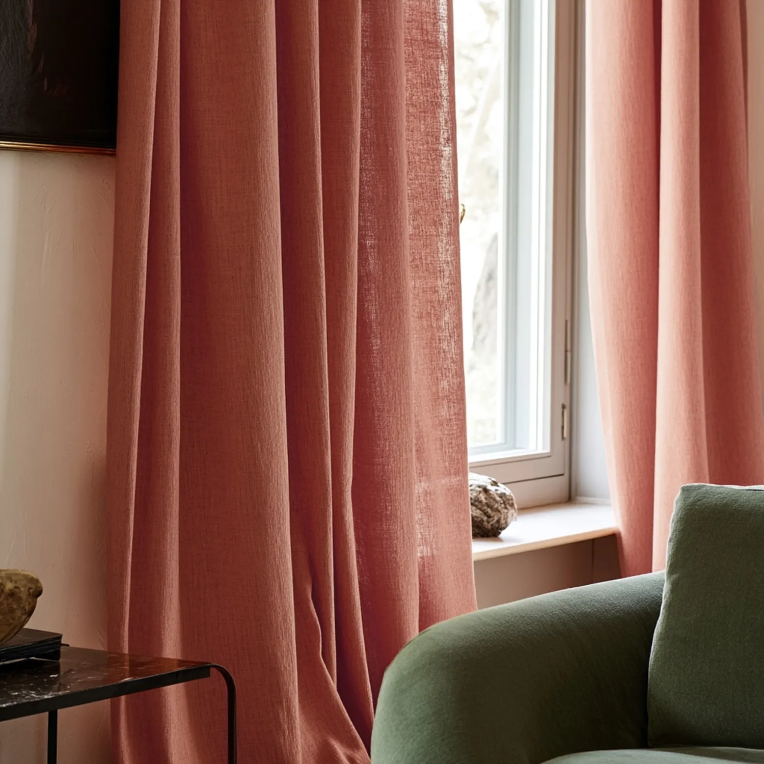 Cortinas - Cortina de linho Luana (vermelho)