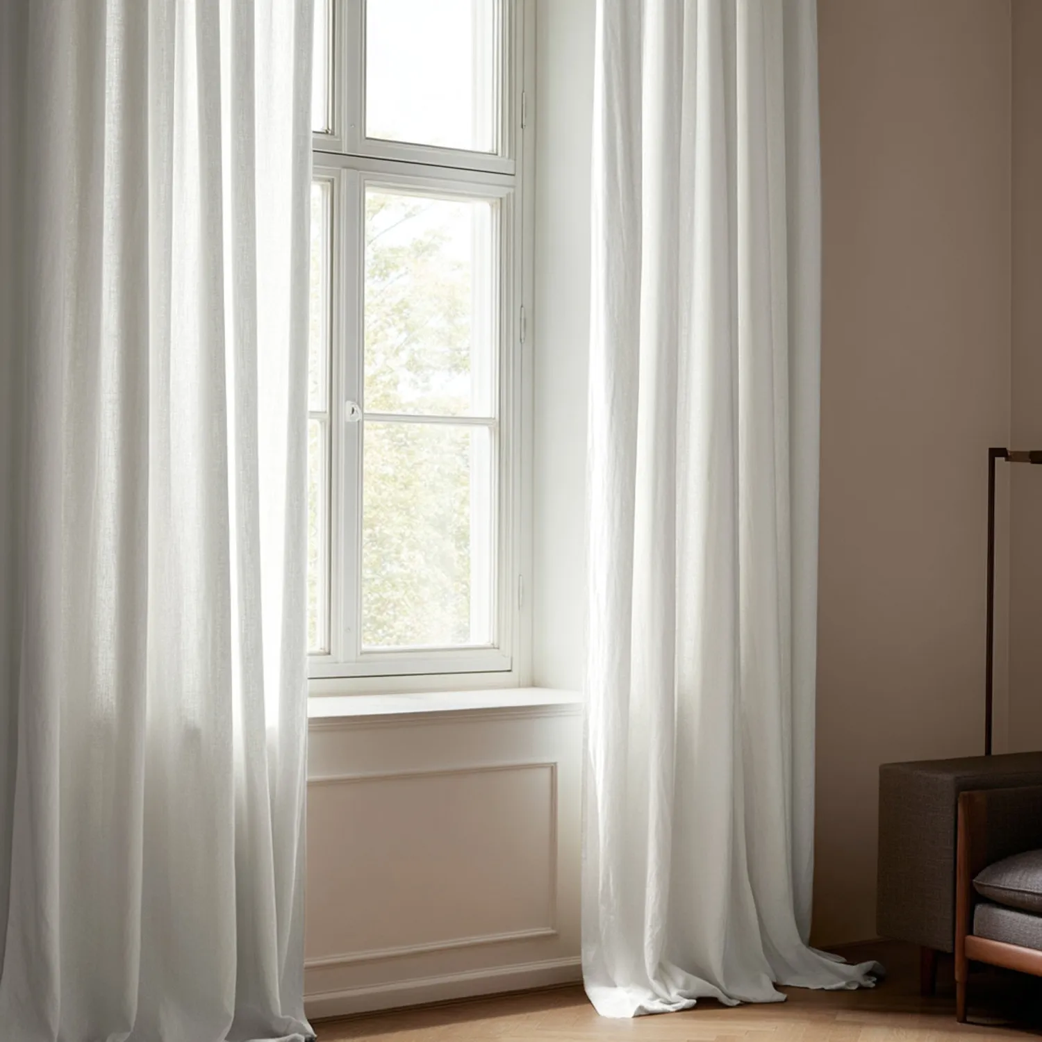 Cortinas - Cortina de linho Luana (branco)