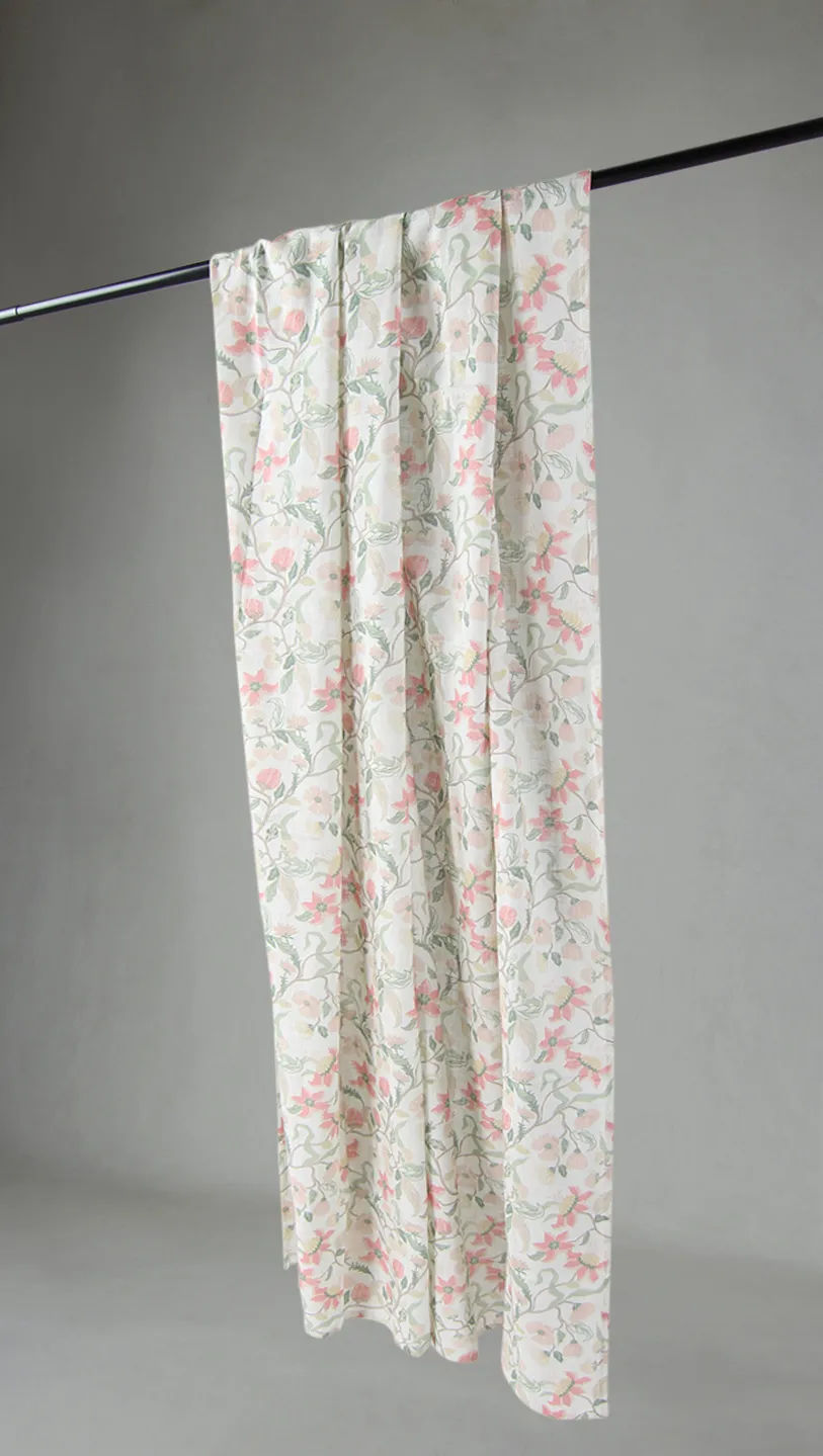 Cortinas - Cortina de algodão - Sollan (rosa)