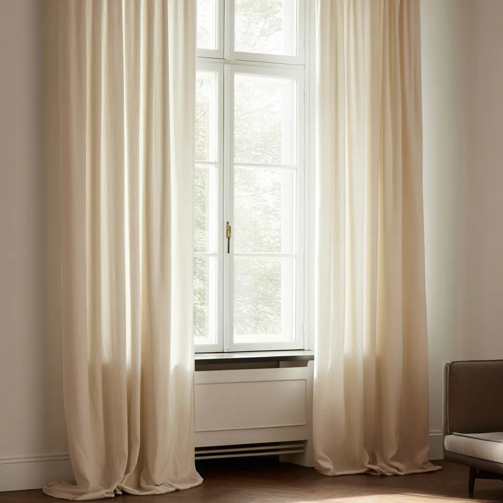 Cortinas - Cortina imitação de linho Andrada (marrom)