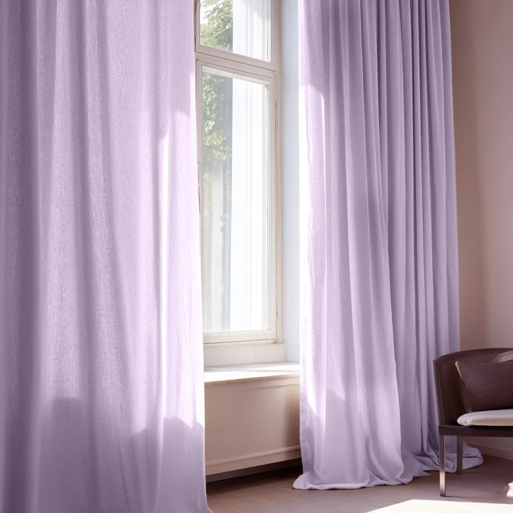 Cortinas - Cortina imitação de linho Andrada (roxo)