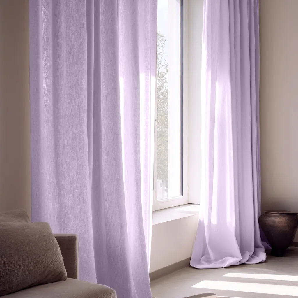 Cortinas - Cortina imitação de linho Andrada (roxo)