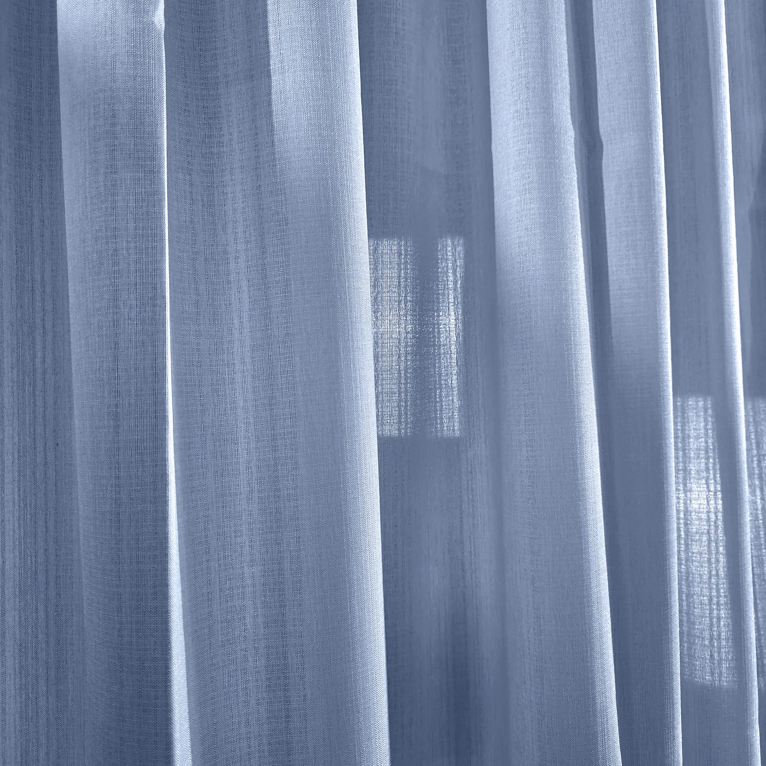 Cortinas - Cortina imitação de linho Andrada (azul escuro)