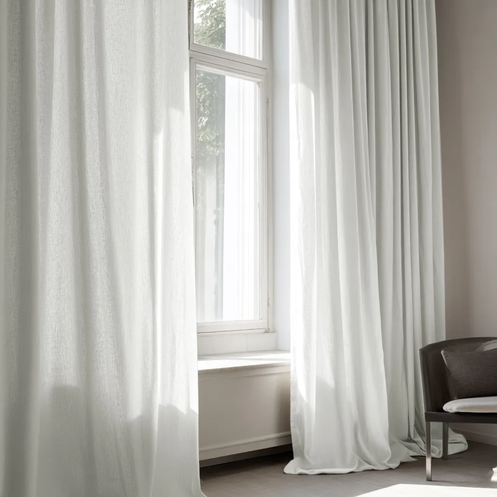 Cortinas - Cortina imitação de linho Andrada (branco)