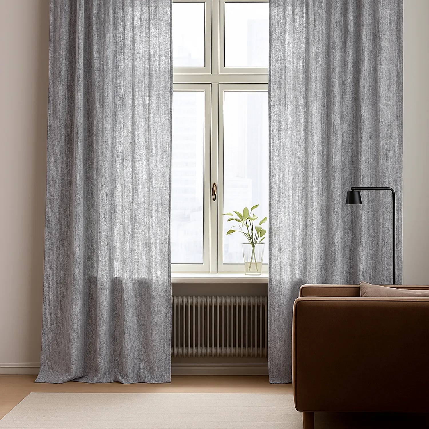 Cortinas - Cortina de linho Cosmina (cinza)