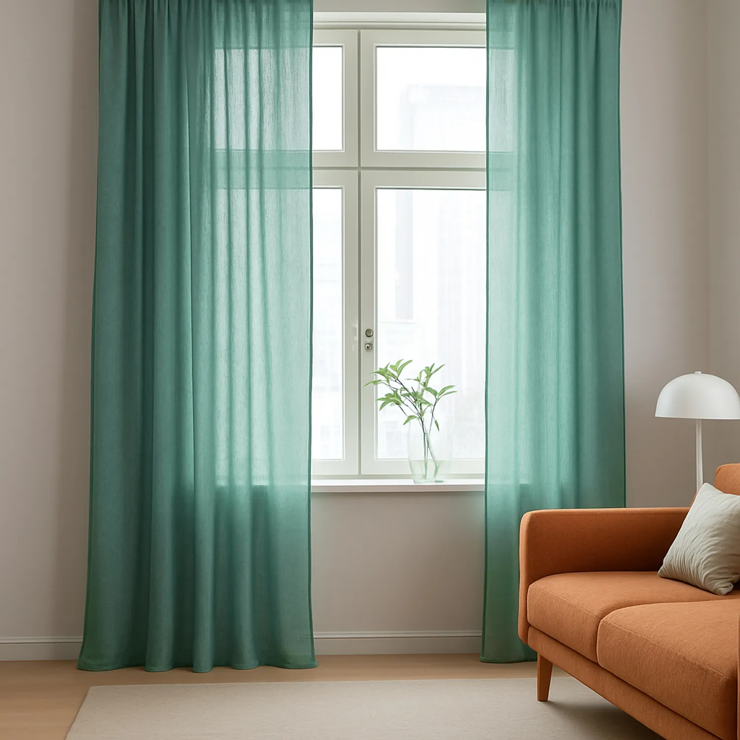 Cortinas - Cortina de linho Cosmina (verde)