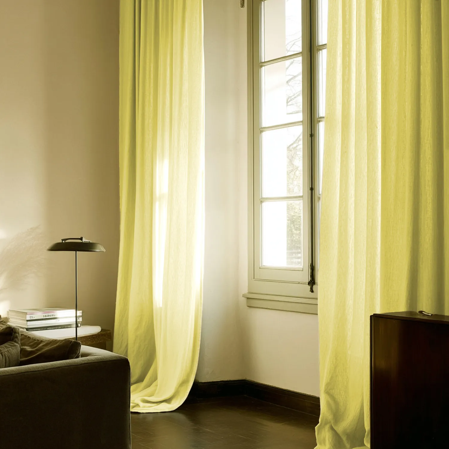 Cortinas - Cortina de linho Cosmina (amarelo)