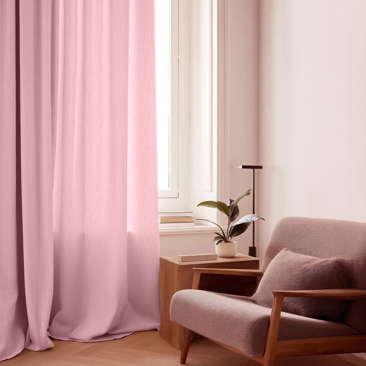Cortinas - Cortina de linho Cosmina (rosa)