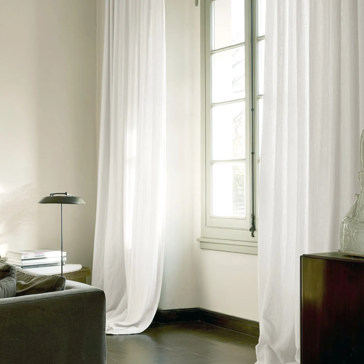 Cortinas - Cortina de linho Cosmina (branco)