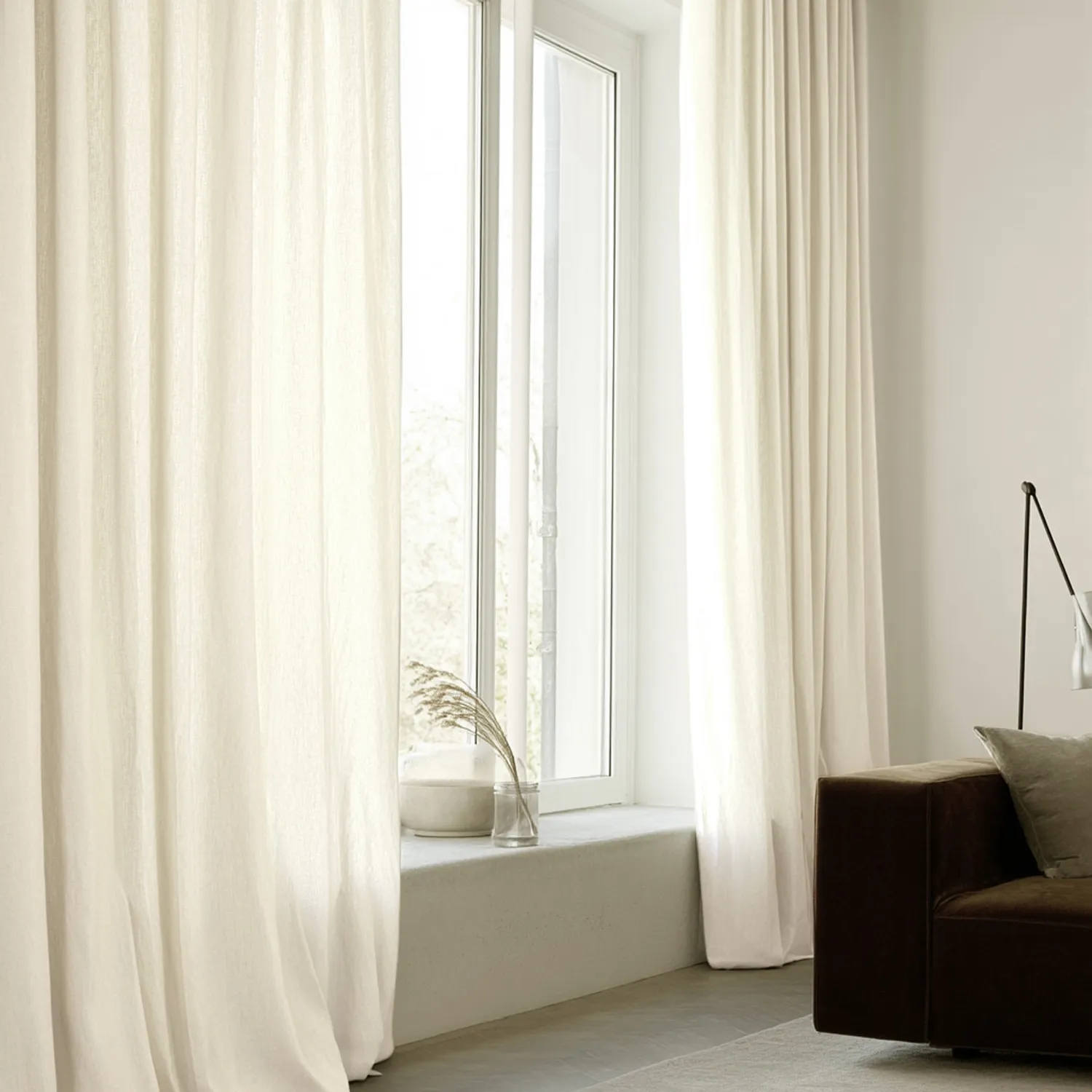 Cortinas - Cortina de linho Melania (bege)