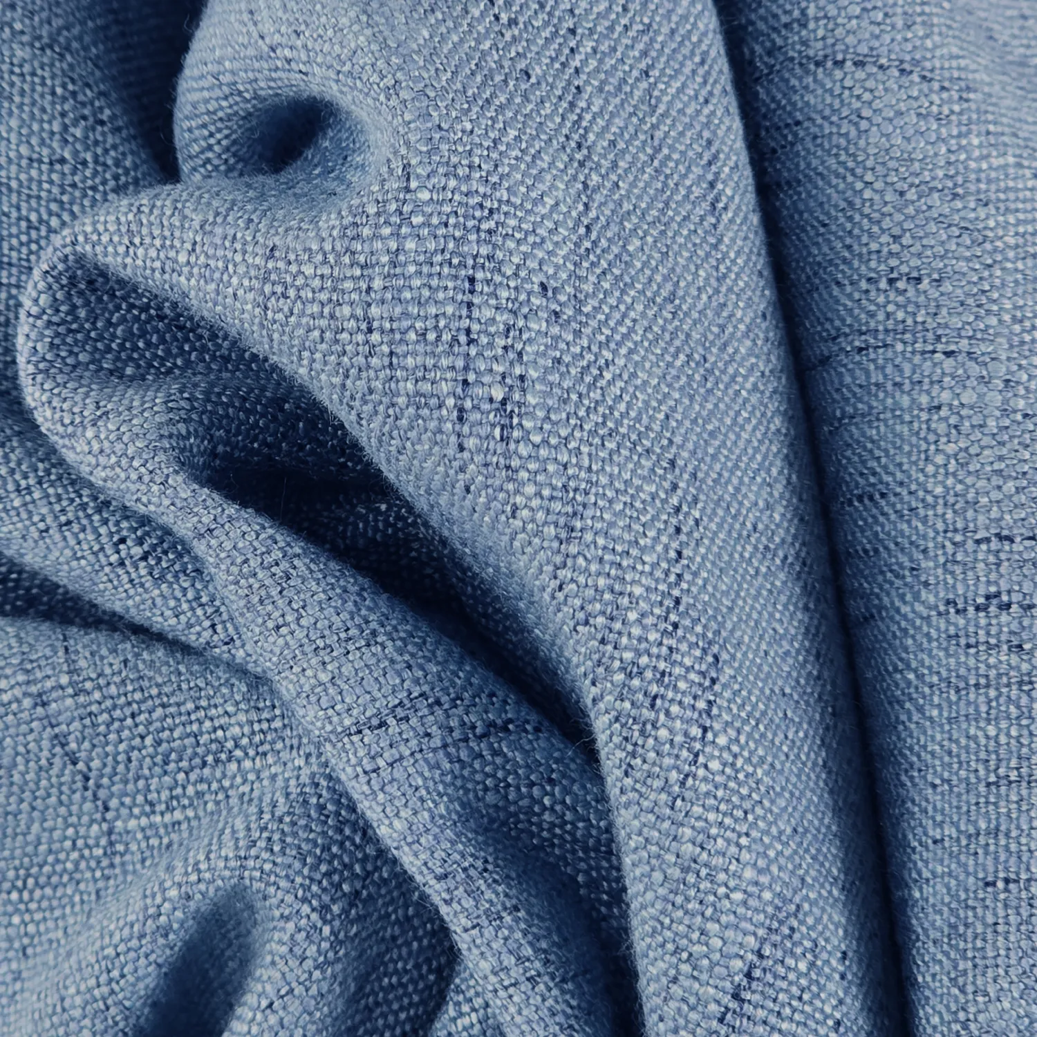 Cortinas - Cortina de linho Melania (azul escuro)