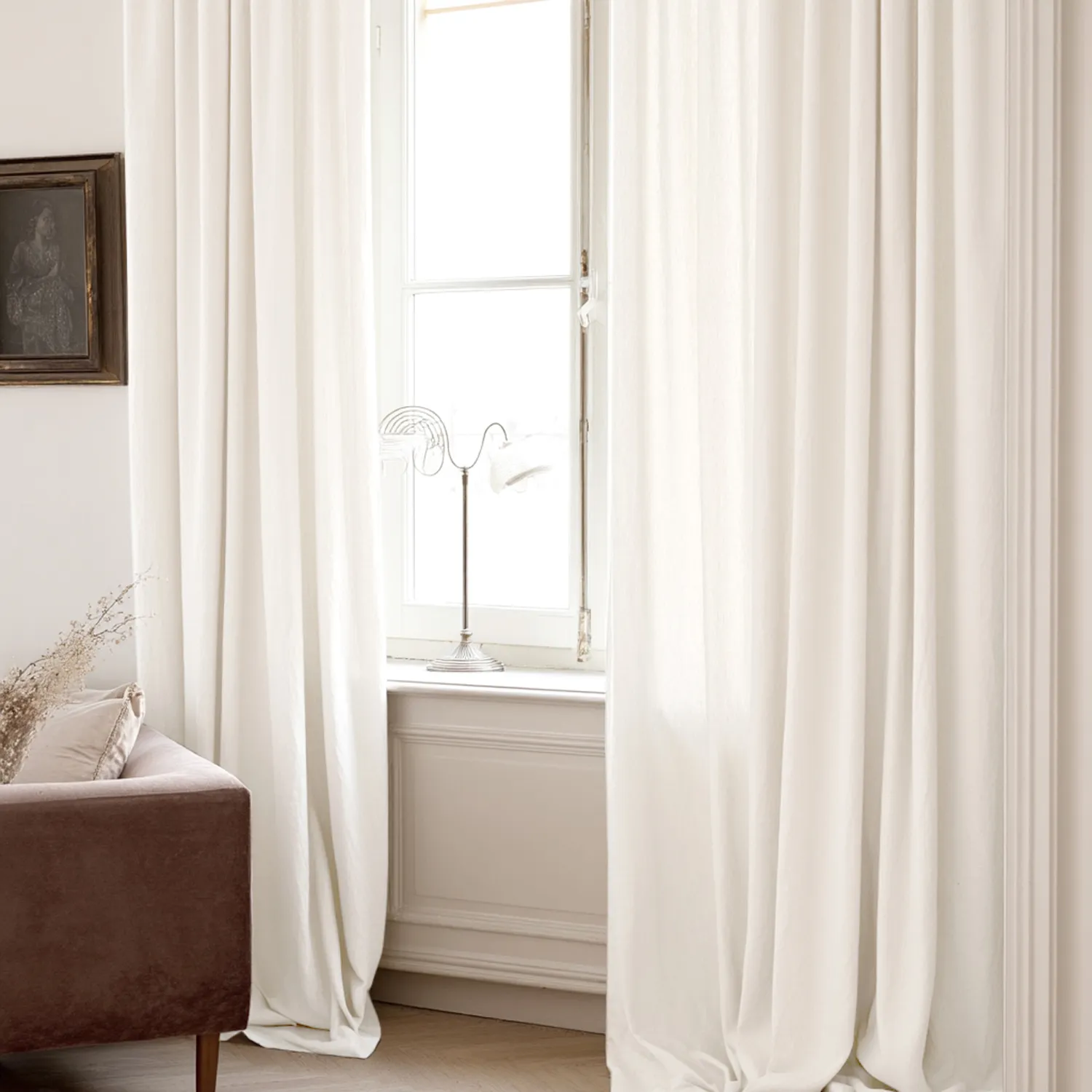 Cortinas - Cortina de linho Melania (branco)