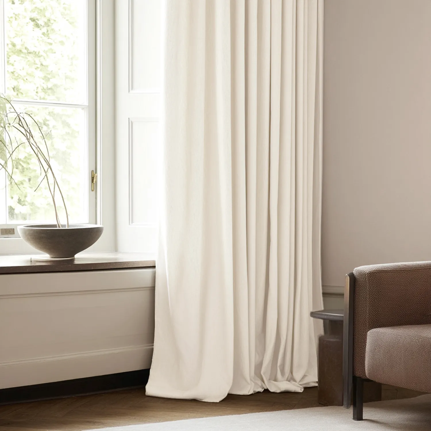 Cortinas - Cortina de linho Melania (branco)