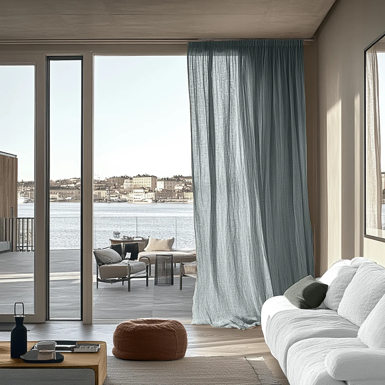 Cortinas - Cortina de renda Hilma (cinza)