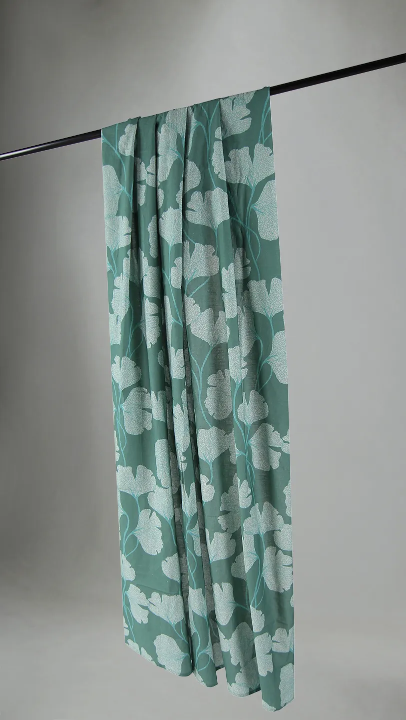 Cortinas - Cortina de algodão Abril (verde escuro)