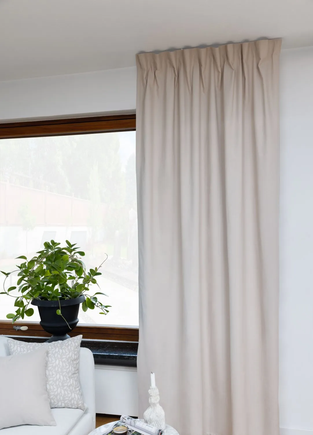 Cortinas - Cortina de algodão Anja (cinza escuro)