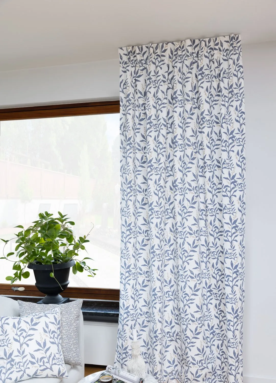 Cortinas - Cortina de algodão Katri (azul)