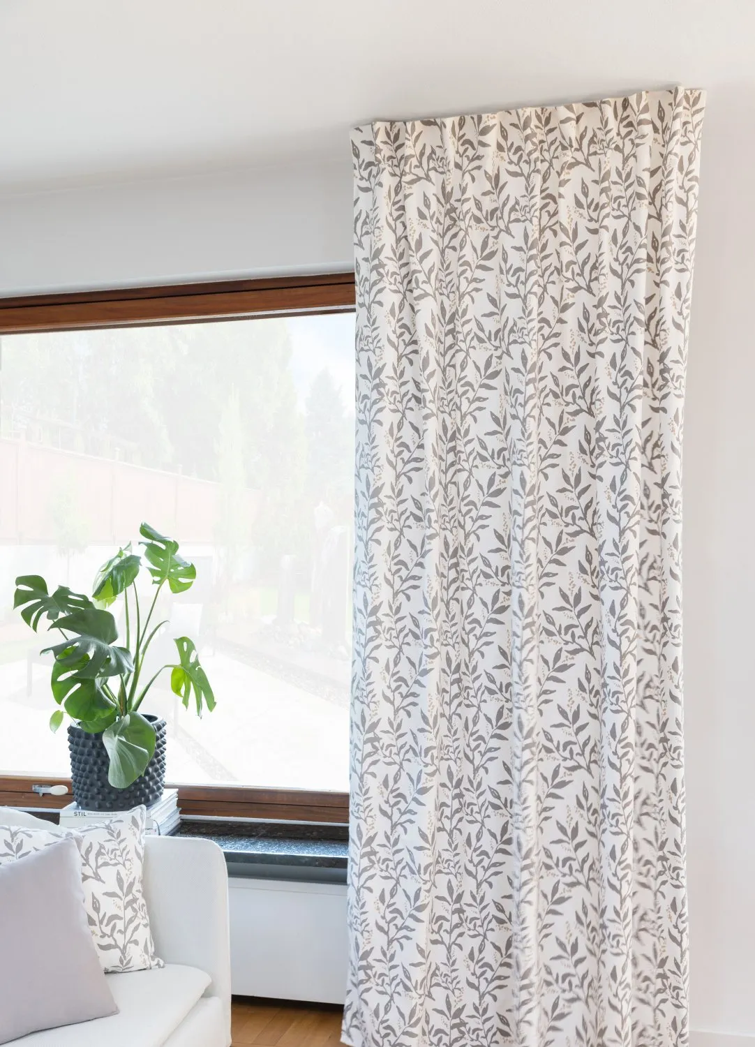 Cortinas - Cortina de algodão Katri (cinza)
