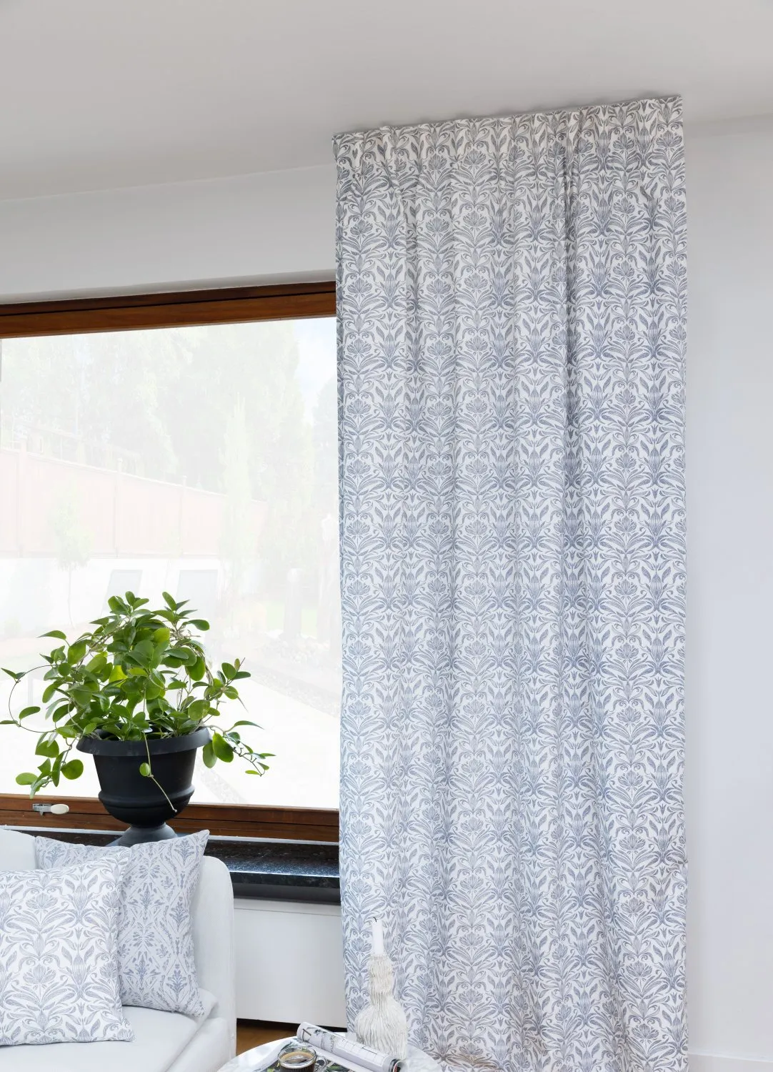 Cortinas - Cortina de algodão Viola (azul)