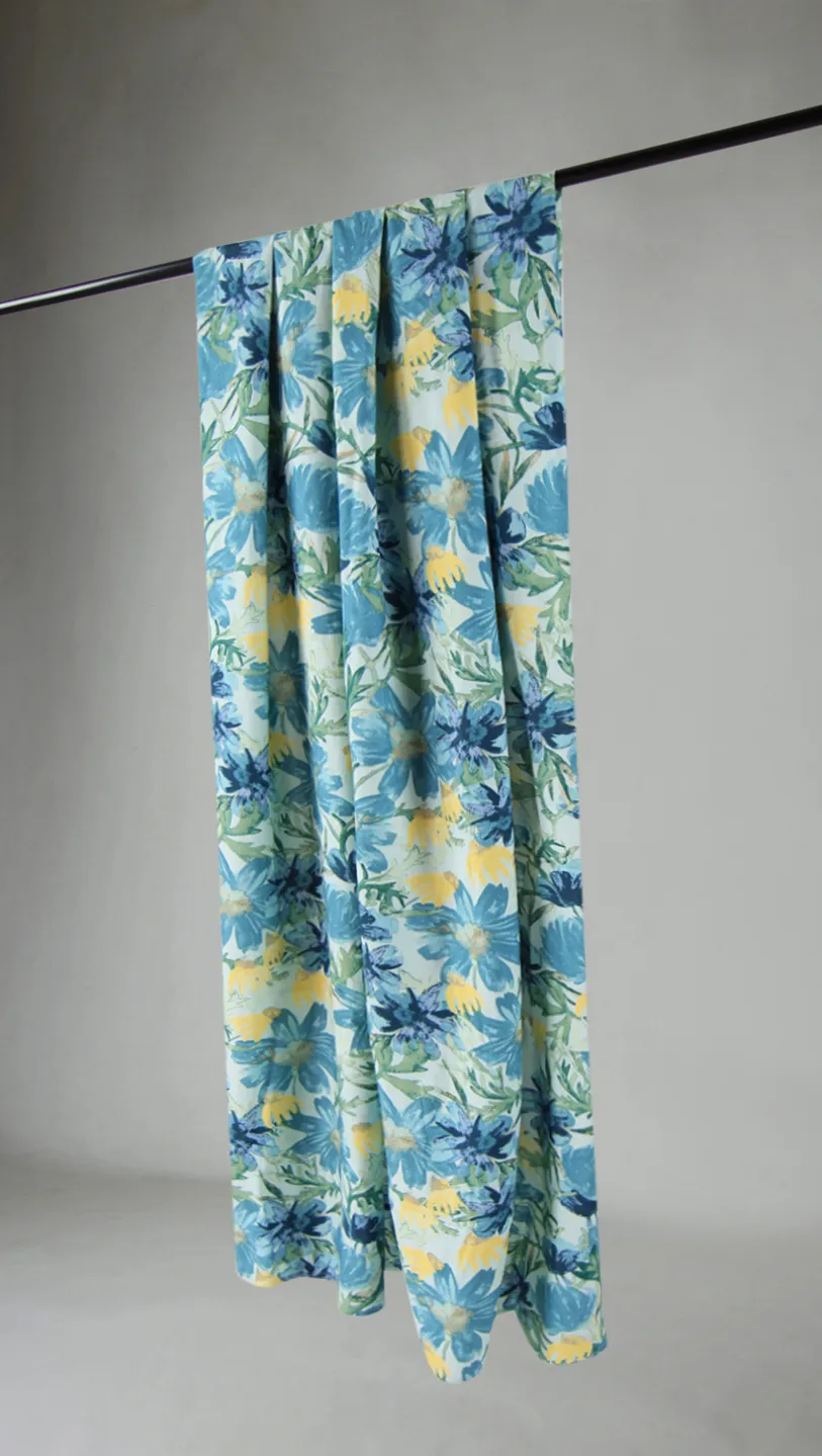 Cortinas - Cortina de algodão Cutie (azul)