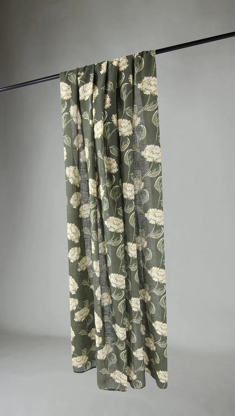 Cortinas - Cortina de algodão - Dorthe (verde)
