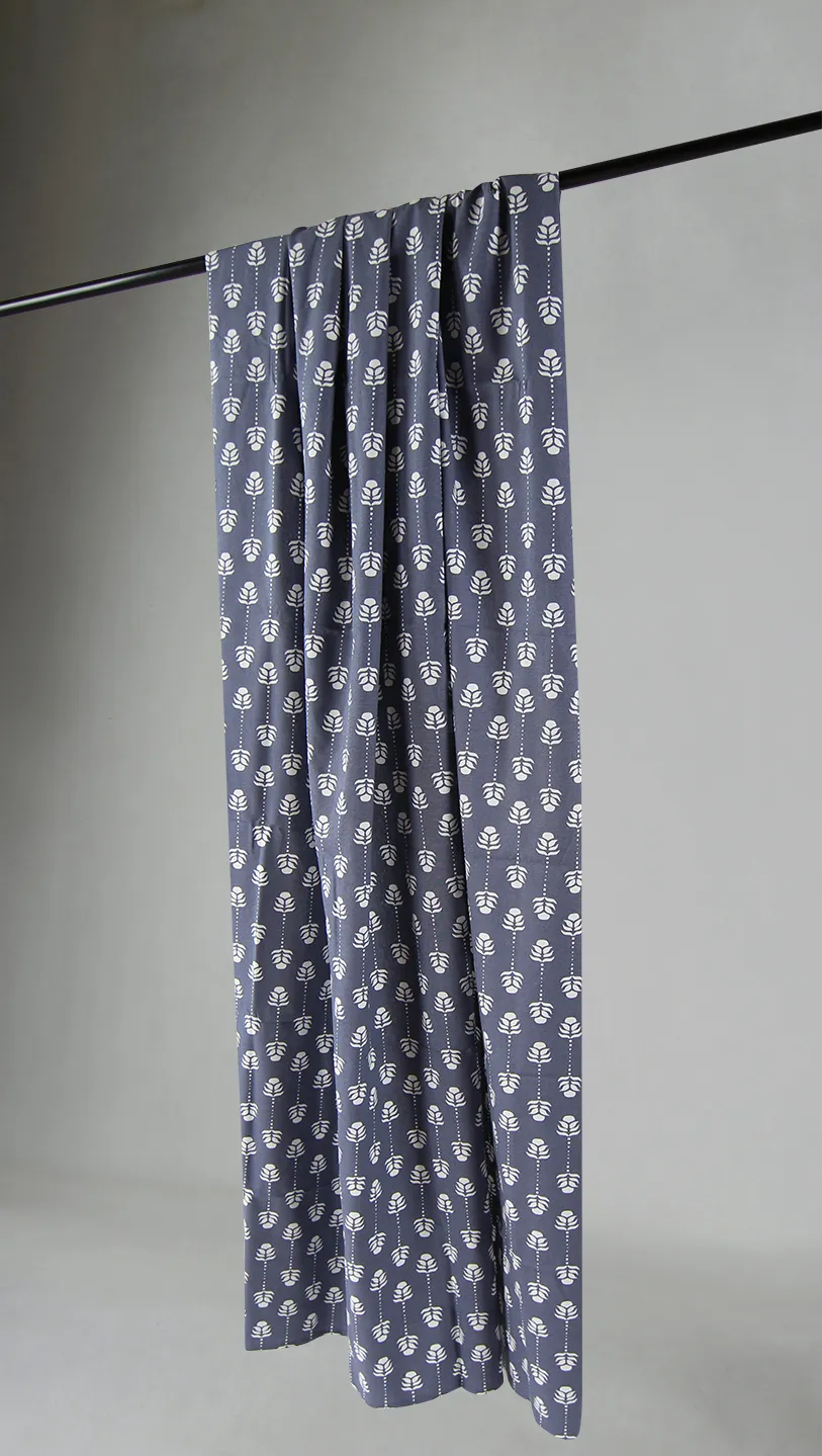 Cortinas - Cortina de algodão Sari (azul)