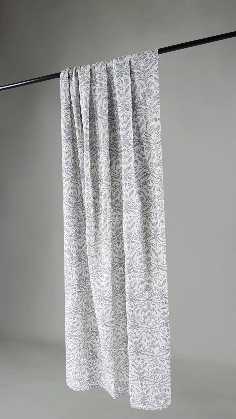 Cortinas - Cortina de algodão Viola (azul)