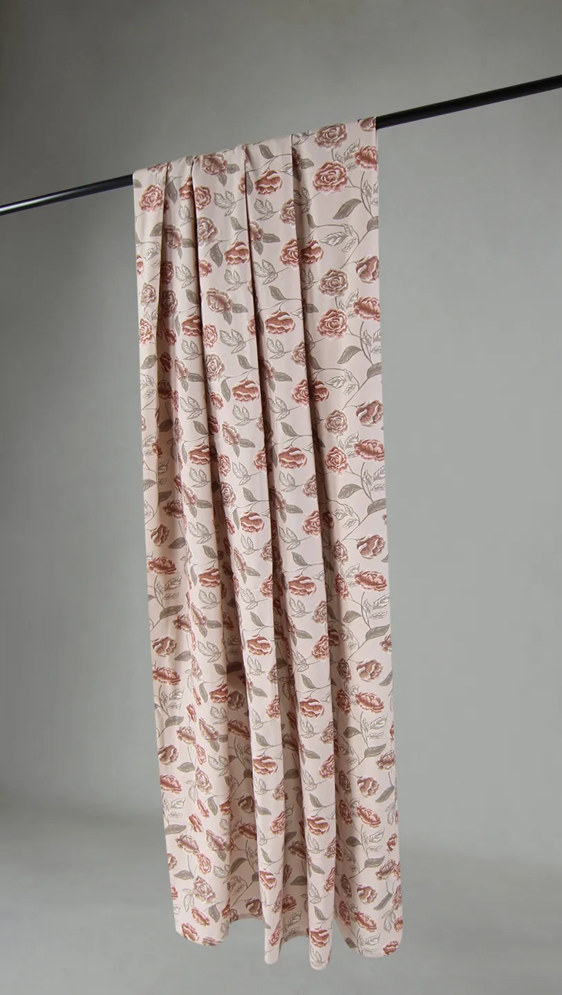 Cortinas - Cortina de algodão Wreath (rosa)
