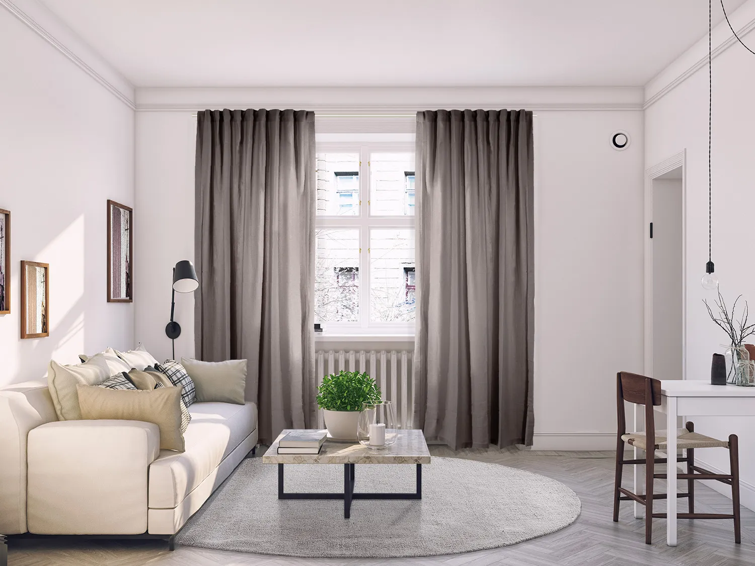 Cortinas - Cortina de linho Lilou (cinza)